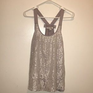 F21 Silk and Lace Tank